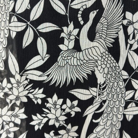 🖤 LC Lauren Conrad – Ruffled Wrap Maxi Dress | Black & White Floral |Small NWT - Picture 6 of 11